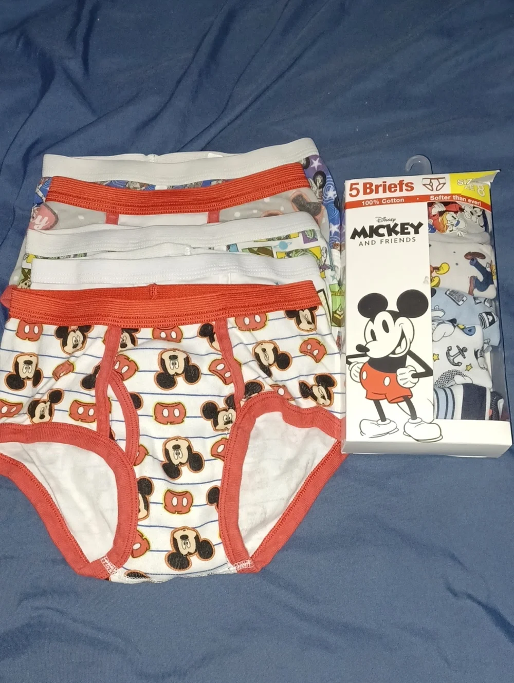 Bundle Of 10 Disney Boys Briefs Underwear Size 8